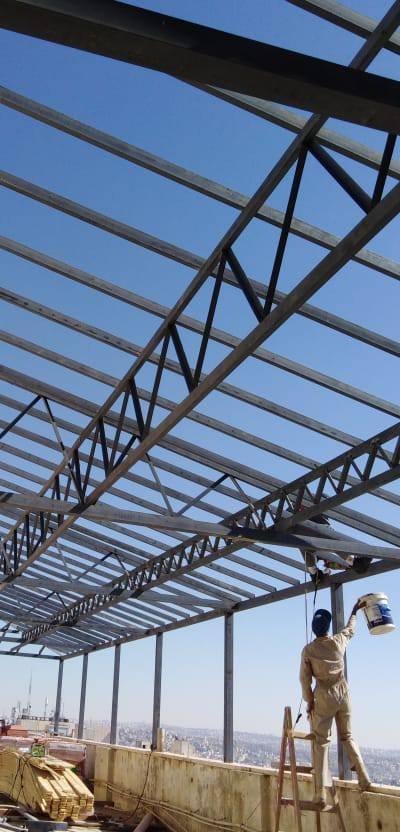 Steel canopy structure